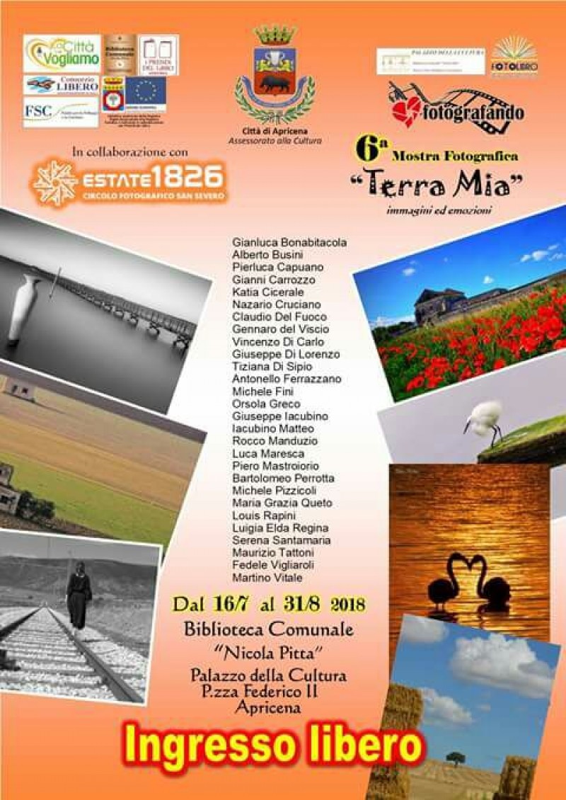 6° Mostra fotografica 'Terra Mia' a Apricena