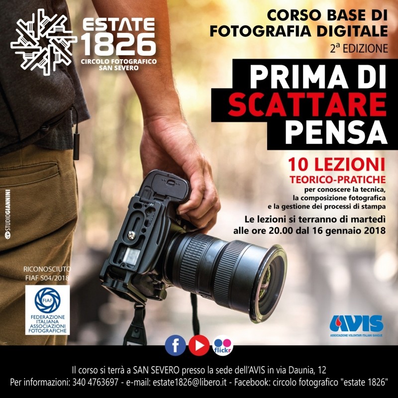 Corso base di fotografia digitale 2018